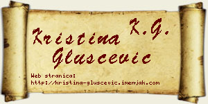 Kristina Gluščević vizit kartica
